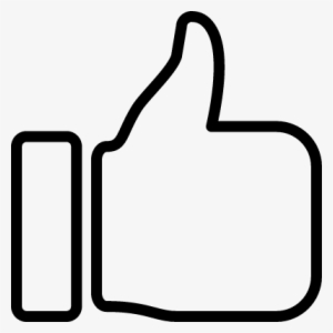 Like Thumb Up Outlined Hand Gesture Vector - Like Sin Fondo Png
