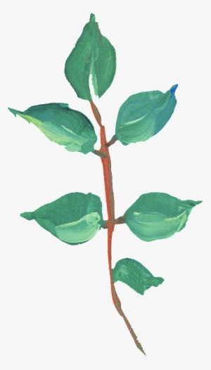 This Graphics Is Hand Painted Green Oil Leaf Png Transparent - Portable Network Graphics