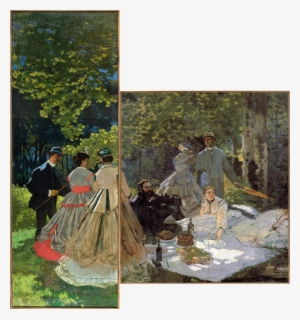 Luncheon On The Grass, 1866 Claude Monet, - Claude Monet Paintings Luncheon On The Grass