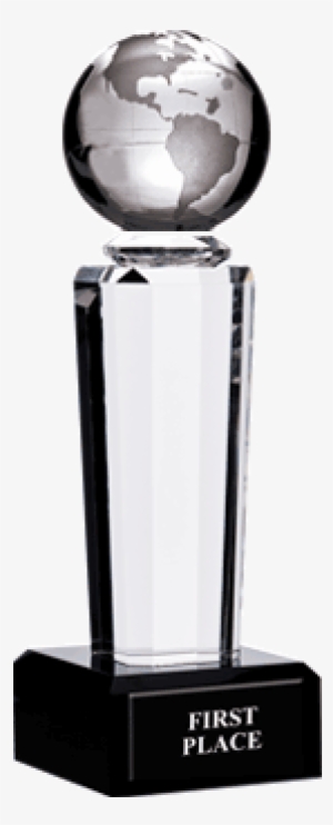 Crystal Pedestal - Globe Soccer Award Trophy