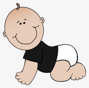 Crawling Baby Black Shirt Svg Clip Arts 600 X 588 Px