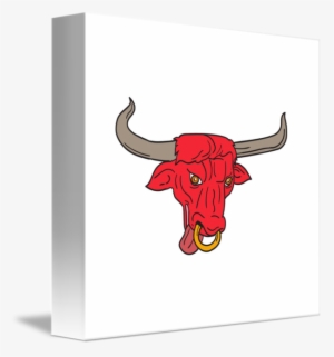 Texas Longhorn Red Bull Drawing By Aloysius Patrimonio - Texaslonghorn-rotes Stier-zeichnen Grußkarte