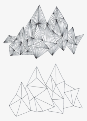 Mountains - Transparent Minimalist Geometric Png