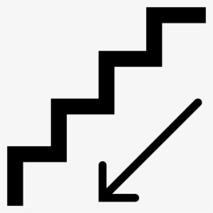 Stairs Down Filled Icon - Treppe Runter Symbol