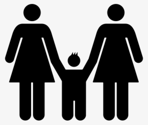 Two Women And A Kid Familiar Group Silhouette Comments - Parenting Icon