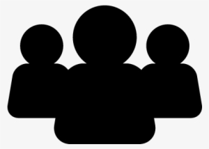 Users Group Black Silhouette Vector - Users Silhouette