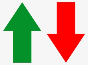 Green Arrow Pointing Up Next To A Red Arrow Pointing - Arrows Going Up And Down