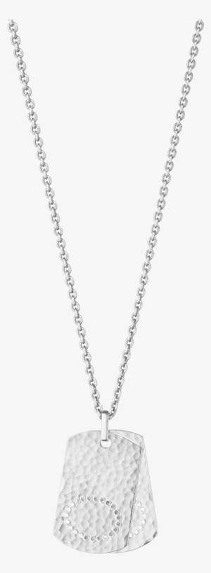 Georg Jensen Smithy Sterling Silver Mens Dog Tag Pendant - Georg Jensen Men's Necklace