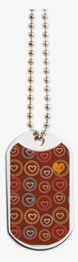 Personalised Sweet Red Monogram Heart Cute Dog Tag - Pet Tag