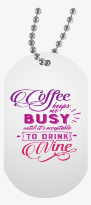 Wine White Dog Tag Necklace - Nightmare Before Christmas - Necklace