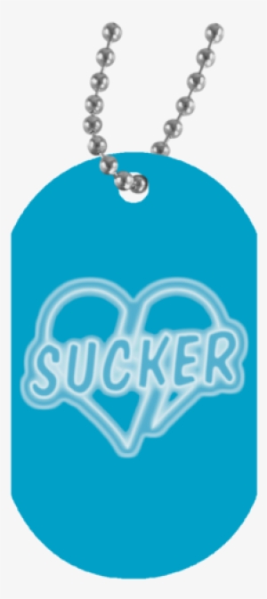 Sucker For Love White Dog Tag Necklace