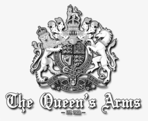 The Queen's Arms Logo Which Includes The British Coat - British Coat Of Arms Png