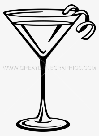 Glass Drink Production Ready Artwork For T - Martini Glass Clipart Black And White