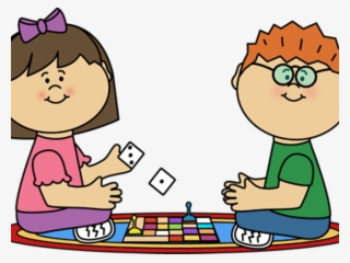 Clipart Of Children Playing Board Game