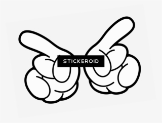 Two Mickey's Hands - Mickey Mouse Hand Png