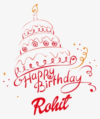 Rohit Happy Birthday Vector Cake Name Png - Happy Birthday Ronak Cake