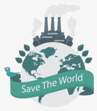 Eco Sign Save The World Vector And Transparent Png - Save The World Png