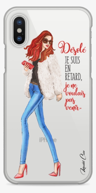 Coque Iphone X Désolée Je Suis En Retard - Iphone X