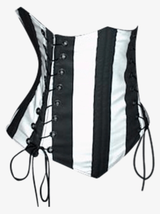 Striped Double Lacing Under-bust Corset - Costume