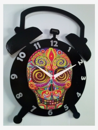 Relógio Parede Despertador Caveira Mexicana - Mexican Day Of The Dead