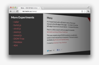 A Ui Experiment With A 3d Fold-in Menu - Css 3d Menu