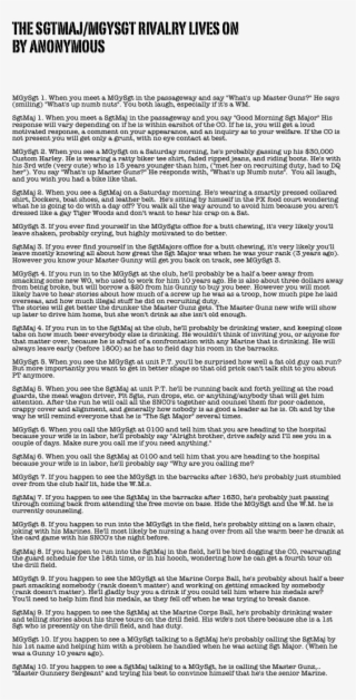 The Sgtmaj/mgysgt Rivalry Lives On By Anonymous Mgysgt - Mgysgt Vs Sgtmaj
