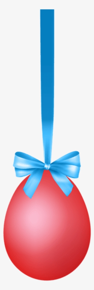 Free Png Red Hanging Easter Egg With Bow Transparent - Clipart Easter Ribbon