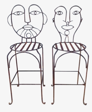 John Risley Wrought Iron Bar Stools - Bar Stool