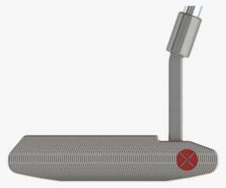 Bg 1 Straight Hosel White Half Pipe Face View - Putter