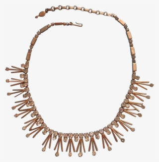 Spiky Vintage Sarah Coventry Necklace Rhinestone Tips - Tonk