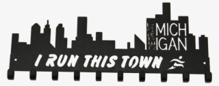 Detroit Michigan I Run This Town Medal Holder - Detroit 313