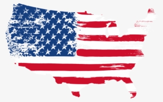 Usa Map Outline With Flag