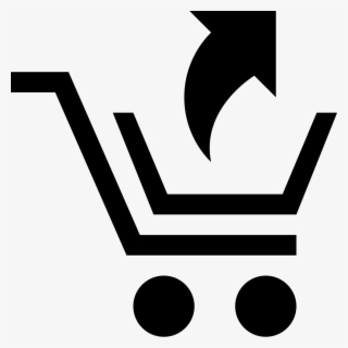 Shopping Cart With An Up Arrow Comments - Icon
