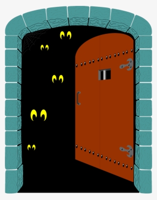 Creepy Clipart Door - Haunted House Door Png