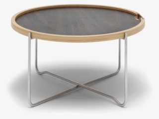 Carl Hansen & Son Wegner Ch417 Tray Table Ø62 Cm,oak/smoke - Carl Hansen & Son Wegner Tray Table
