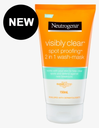 Visibly Clear Spot Proofing Wash Mask New - Neutrogena Deep Clean Micellar Purifying Water