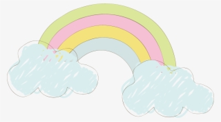 Pink Circle - Rainbow - Cartoon