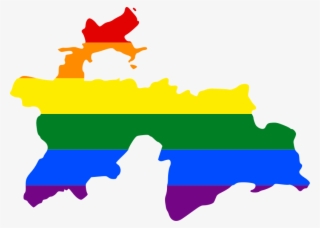 Lgbt Flag Map Of Tajikis - Tajikistan Flag Map