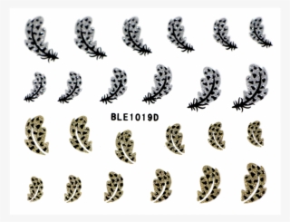 Previous - Nail Art 3d Glitter Stickers - Feathers 1019