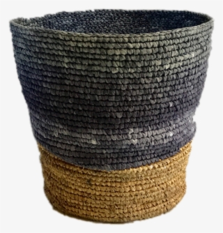 Natural/blue Laundry Basket - Blue
