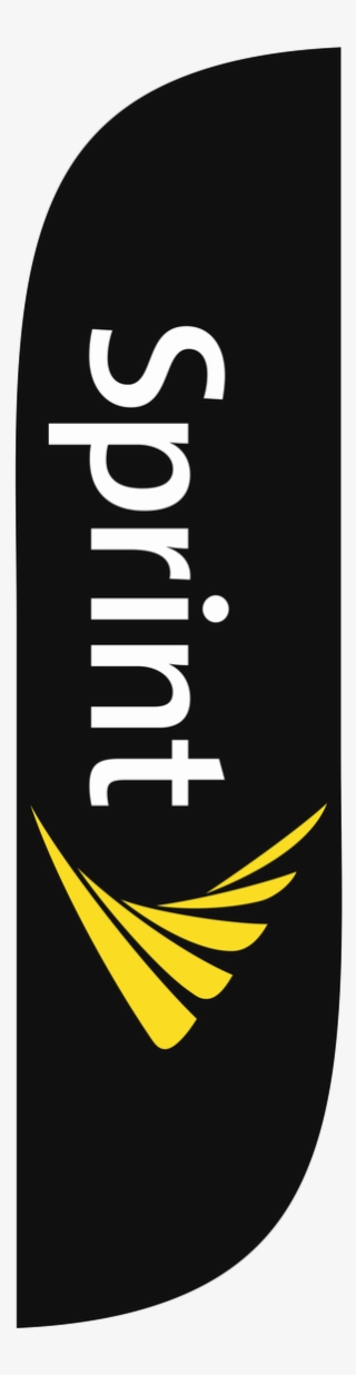 5ft Black Feather Flag Sprint - Graphic Design