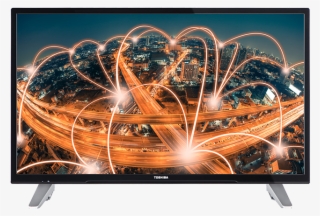 32" Toshiba Hd Ready Wlan Dvd Tv Front - Telecom Graphics