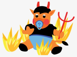 Demon Clipart Baby Devil - Devil Baby Throw Blanket