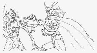 Digimon Lineart By Omnimon1996 Photo Caption, Home - Digimon Omnimon Coloring Pages