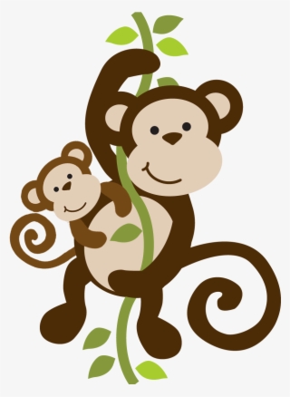 Mommy Clipart Baby Monkey - Monkey Bathroom Shower Curtain