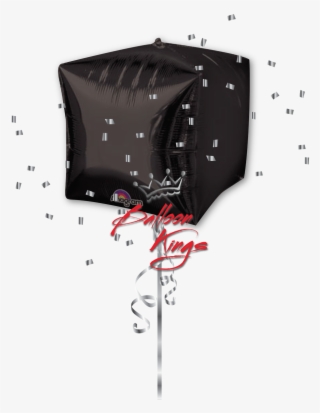 Cubez Black - 15" Black Foil Cubez Balloon