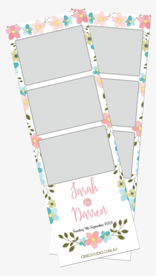 Pastel Flowers Photobooth Print - Paper