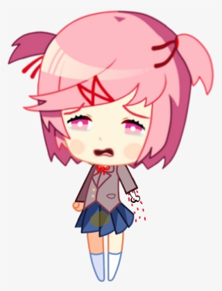 She Lost Part Of Her Arm, And She Peed A Little Bit - Doki Doki Literature Club Natsuki Chibi