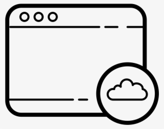 Window Cloud Icon - Clip Art
