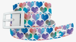 Watercolor Hearts Blue Classic - Watercolor Painting